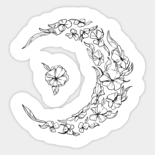 Lune de Fleurs Sticker